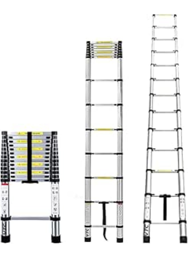 3.8m Extendable Aluminum Telescopic Ladder – Durable, Lightweight & Easy to Carry – Multipurpose for Home & Professional Use - Image 1