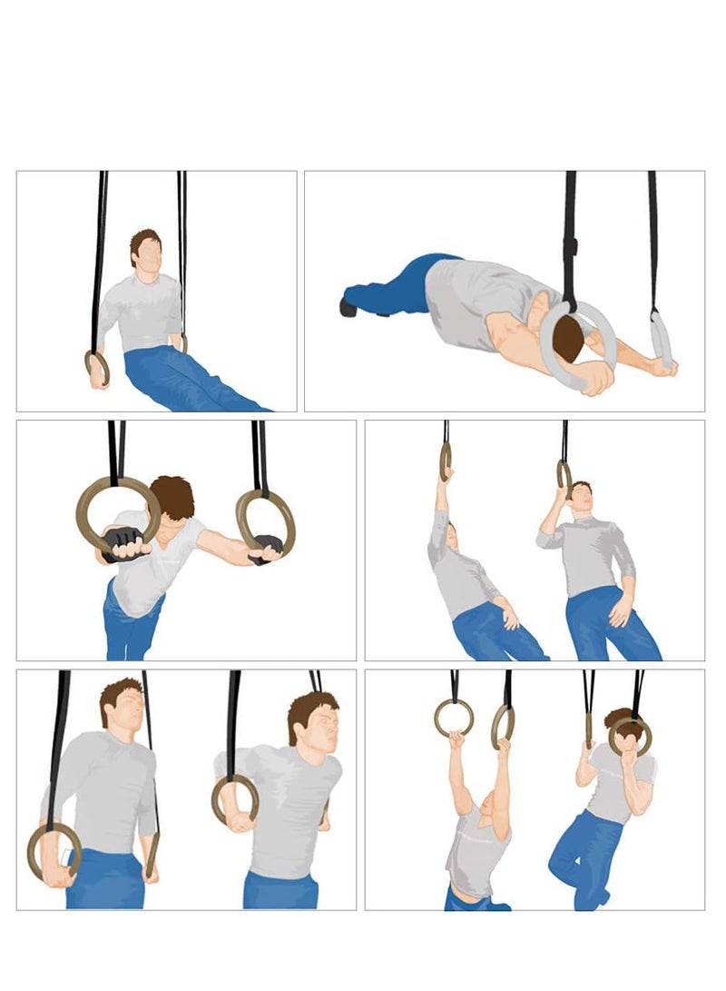Spall Olympic Gymnastics Rings with Adjustable Buckle Straps | Heavy-Duty Fitness Rings for Home Gym, Pull-Ups, Muscle Lifting, Strength & Bodyweight Training  - Image 3