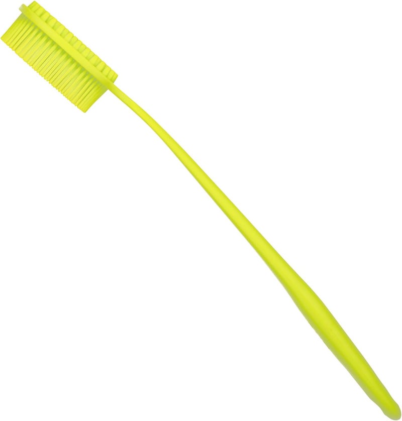 DNC Silicone Back Scrubber Soft Bath Body Brush for Shower with Long Handle (Green) - Image 3