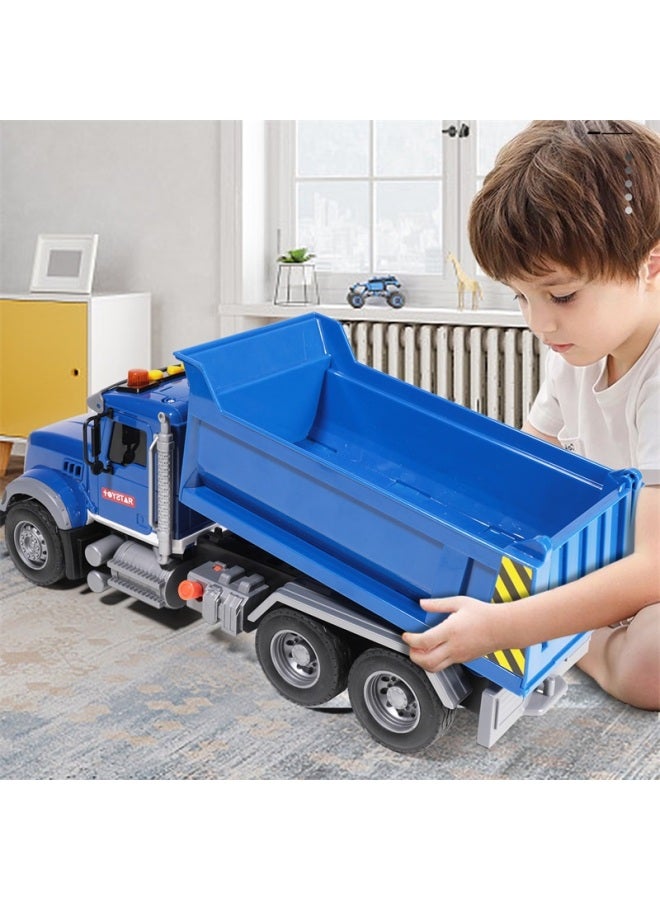 Xst Large Dump Truck Toy Car For Boys, Construction And Cargo Vehicle, Dongfeng Dump Truck With Inertia, 3-6 Years Old Birthday Gift - Image 1