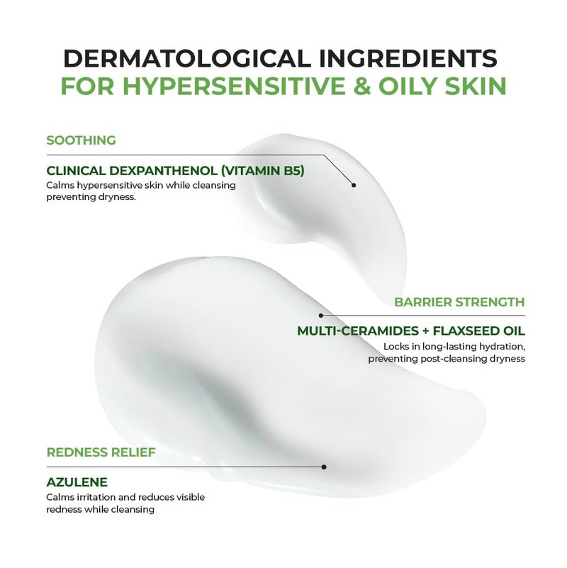 JUMISO Ceramide Cleansing Milk for Sensitive Skin – D-Panthenol Soothing Face Wash, Melts Sunscreen & Makeup – No Double Cleanse Needed, Ophthalmologist Tested, Tear-Free – Fragrance-Free, 10.14 fl oz - Image 4