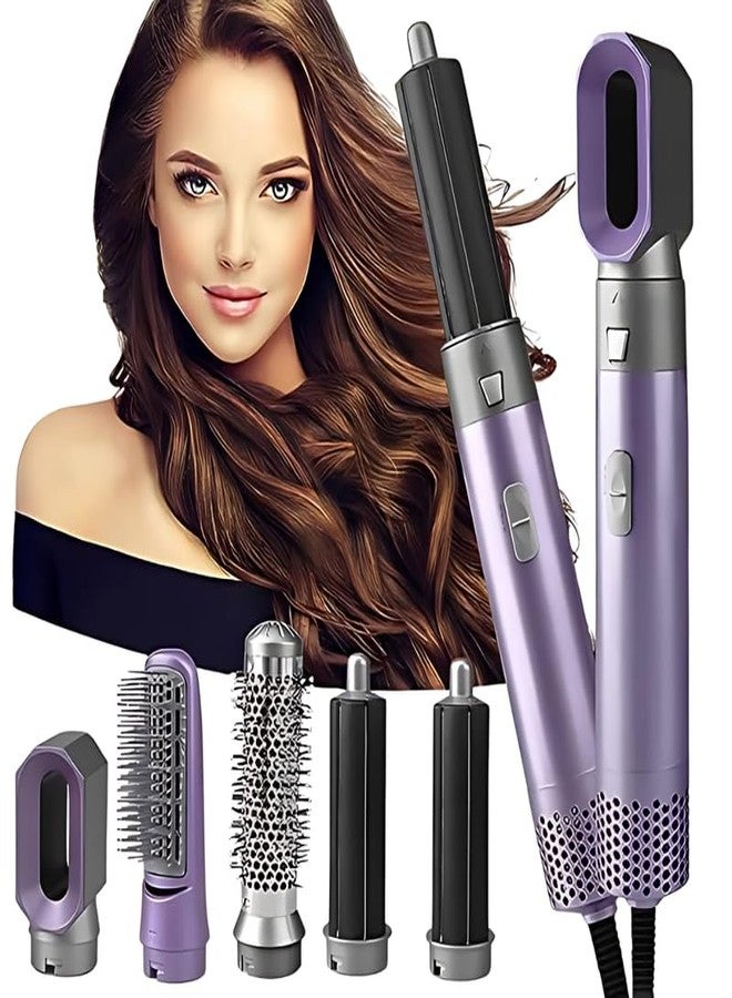Drumstone 𝟏𝟓 𝐘𝐞𝐚𝐫𝐬 𝐖𝐚𝐫𝐫𝐚𝐧𝐭𝐲 5-in-1 Hot Air Hair Styler for All Hair Types, Professional-Grade Styling Performance (Violet) - Image 1