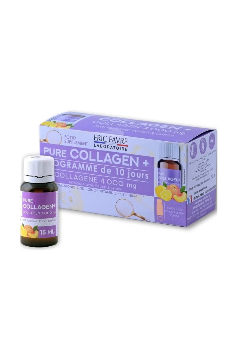 Pure Collagen Food Supplement Peach & Lemon 10 Ampoules