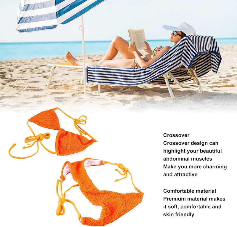 klarako Women 2 Pieces Women 2 Pieces Bikini Set Skin Friendly Crisscross Halter for for Bathing Suit, Stylish Swimming for Summer - Image 2