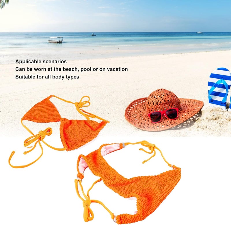 klarako Women 2 Pieces Women 2 Pieces Bikini Set Skin Friendly Crisscross Halter for for Bathing Suit, Stylish Swimming for Summer - Image 4