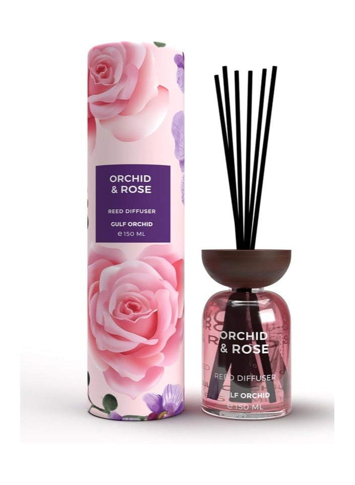 GULF ORCHID Reed Diffuser- Orchid & Rose 150ml - Image 1