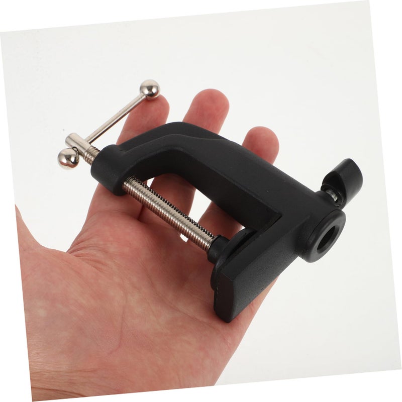 Adjustable Desk Clamp Mount for Microphone Screw Clip 3 Inch Aluminum Black - Image 5