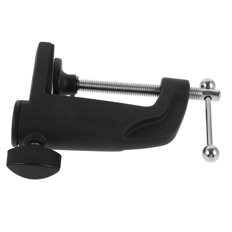 Adjustable Desk Clamp Mount for Microphone Screw Clip 3 Inch Aluminum Black - Image 2