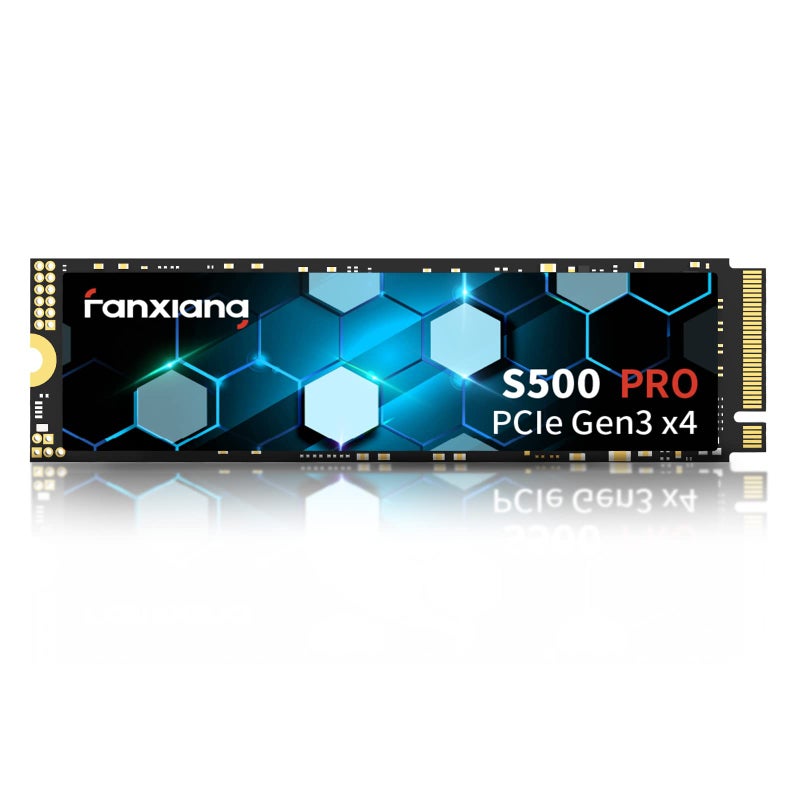 fanxiang S500 Pro 256GB NVMe SSD M.2 PCIe Gen3x4 2280 Internal Solid State Drive, SLC Cache 3D NAND TLC, Up to 3200MB/s, Compatible with Laptop and PC Desktops(Black) - Image 1