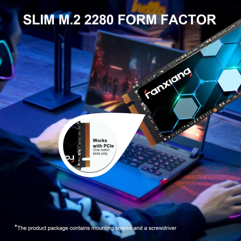 fanxiang S500 Pro 256GB NVMe SSD M.2 PCIe Gen3x4 2280 Internal Solid State Drive, SLC Cache 3D NAND TLC, Up to 3200MB/s, Compatible with Laptop and PC Desktops(Black) - Image 5