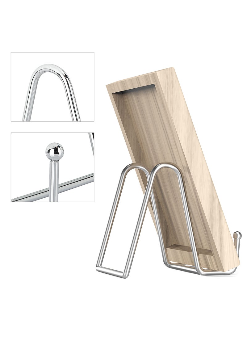 Silver Metal Display Stands for Photos and Plates 5 Pack Adjustable Art Easel Holders  - Image 5