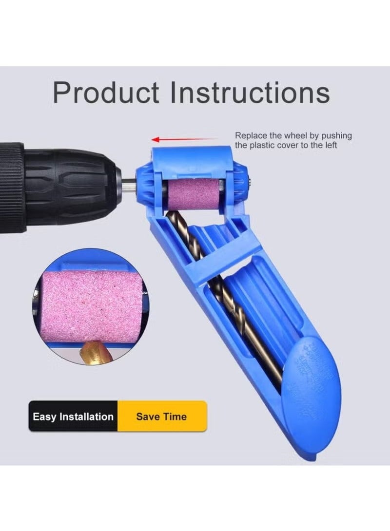 Drill Bit Sharpener, Portable Straight Shank Twist Drill Grinder Sharpening Machine,Grinding Tool Incisive Polishing Machine for Grinding Iron Drills - Image 3