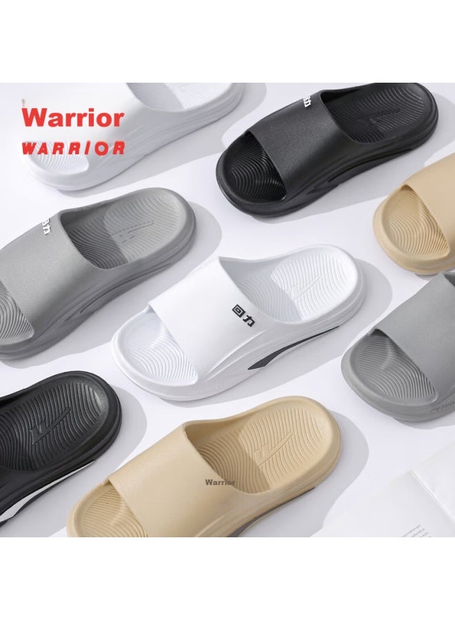 Pull Back Warrior Indoor/Outdoor أحادية اللون صندل رجالي بنعل سميك إسفنجي مضاد للانزلاق خفيف الوزن Hl39831 كاكي المقاس 44-45 - Image 3