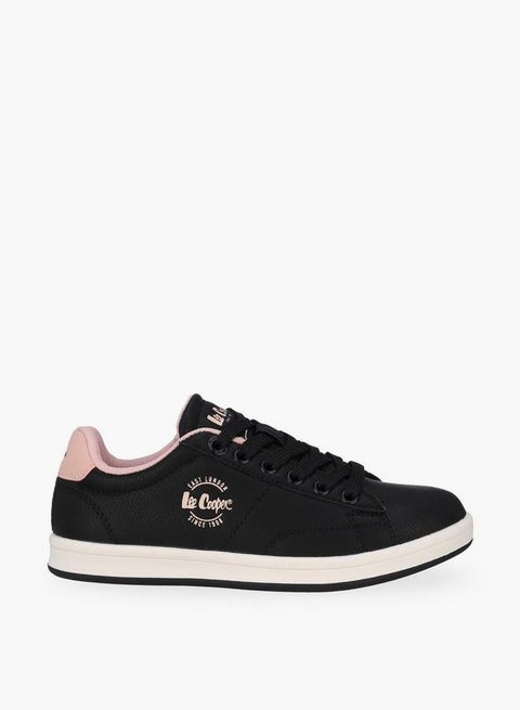 Girls Lace-Up Ankle School Sneakers