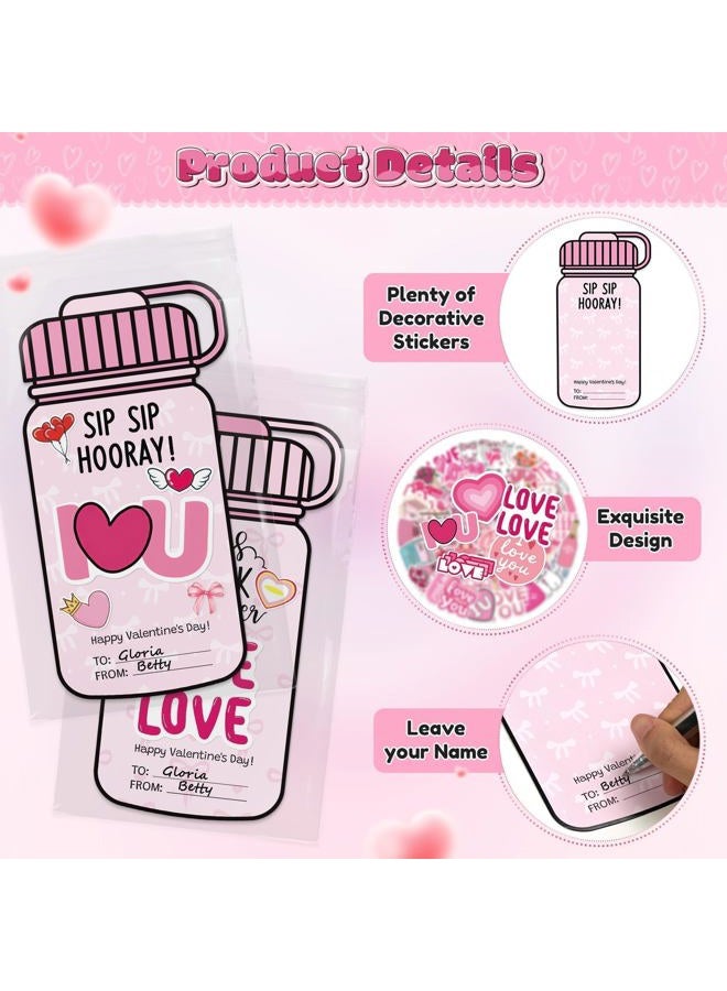 QIMGIC 297pcs Valentine's Day Greeting Cards Stickers with Envelopes Bulk - Image 3