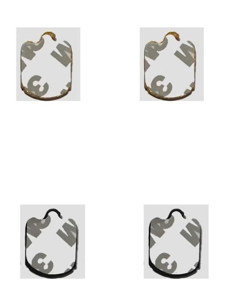 ACLIX UAE Logo Design 2D Sticker Badge 4 PC Metal 2CM 2 PCS Gold & 2PCS Black  - Image 3