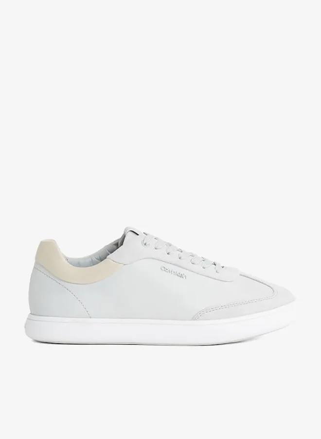 CALVIN KLEIN CUPSOLE LACE UP LEATHER TRAINERS