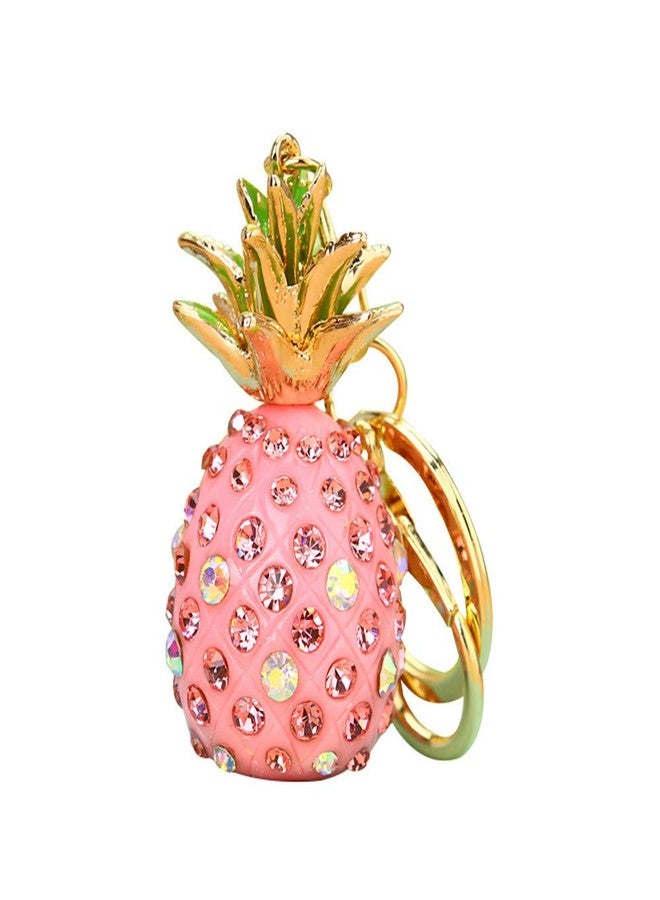 Bestdays Pineapple Rhinestone Alloy Resin Women Car or Bag Keychain (Pineapple-Pink) - Image 2