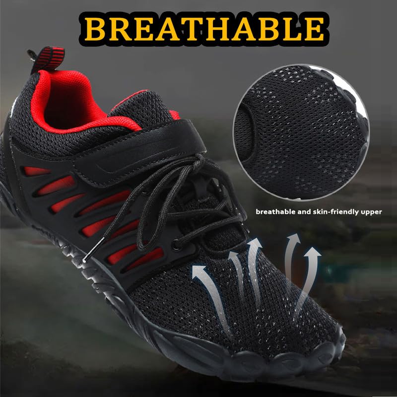 MIFAWA Barefoot Shoes Men Wide Toe Box Zero Drop Water Shoes Men for Gym Workout Minimalist Weightlifting Cross-Trainer Running Hike Grounded Footwear Grey - Image 5