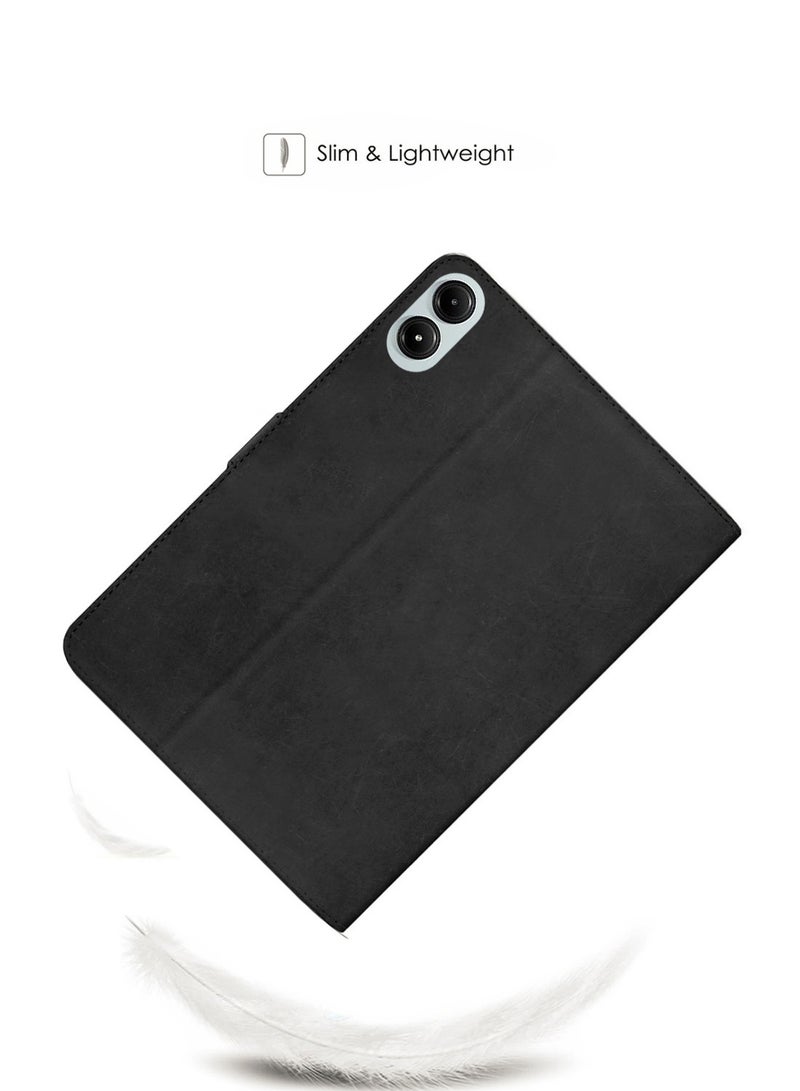 Techie جراب ذكي عالي الجودة من الجلد مع غطاء حماية كامل مع حامل مغناطيسي لجهاز Xiaomi Redmi Pad Pro مقاس 12.1 بوصة 2024 - أسود - Image 2