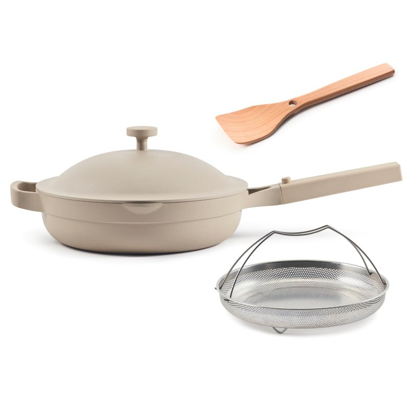 Our Place Always Pan 2.0 | 10.5" Ceramic Pan with Modular Lid, Steamer Basket & Spatula | Patented 10-in-1 Nonstick, Non-Toxic Cookware Made Without PFAS | Induction & Oven-Safe up to 450Â°F | Steam - Image 1