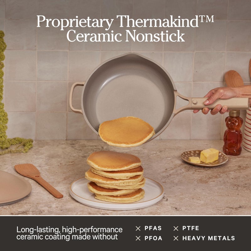 Our Place Always Pan 2.0 | 10.5" Ceramic Pan with Modular Lid, Steamer Basket & Spatula | Patented 10-in-1 Nonstick, Non-Toxic Cookware Made Without PFAS | Induction & Oven-Safe up to 450Â°F | Steam - Image 4