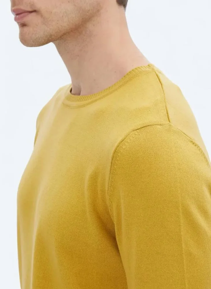 Kip Yellow Knitwear Sweatshirt