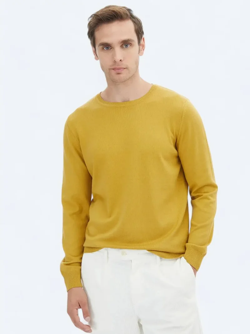 Kip Yellow Knitwear Sweatshirt