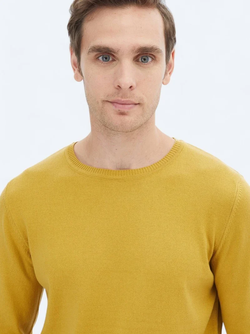 Kip Yellow Knitwear Sweatshirt