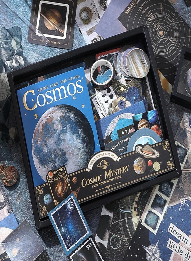 GDNK مجموعة أدوات سكرابوكينغ GDNK Cosmos، دفتر ملاحظات A6 مع ملصقات، أوراق زخرفية، أدوات تدوين، مجموعة حرفية لصنع سكرابوكينغ يدوياً وكهدية - Image 5