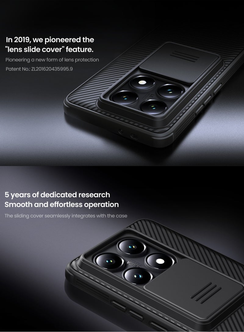 Nillkin For Xiaomi 14T Case, Camera Lens Protection Slide Cover, TPU and PC Shockproof Bumper Back Cover, Anti-Fingerprint Mobile Phone Case, Slim Fit Protective Casing - Image 2
