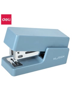 Deli Deli Nusign ENS083 Portable Stapler with 830 Staples, 12-Sheet Capacity, Anti-Skid Base & Spring-Loaded Mechanism - Blue  - Image 1