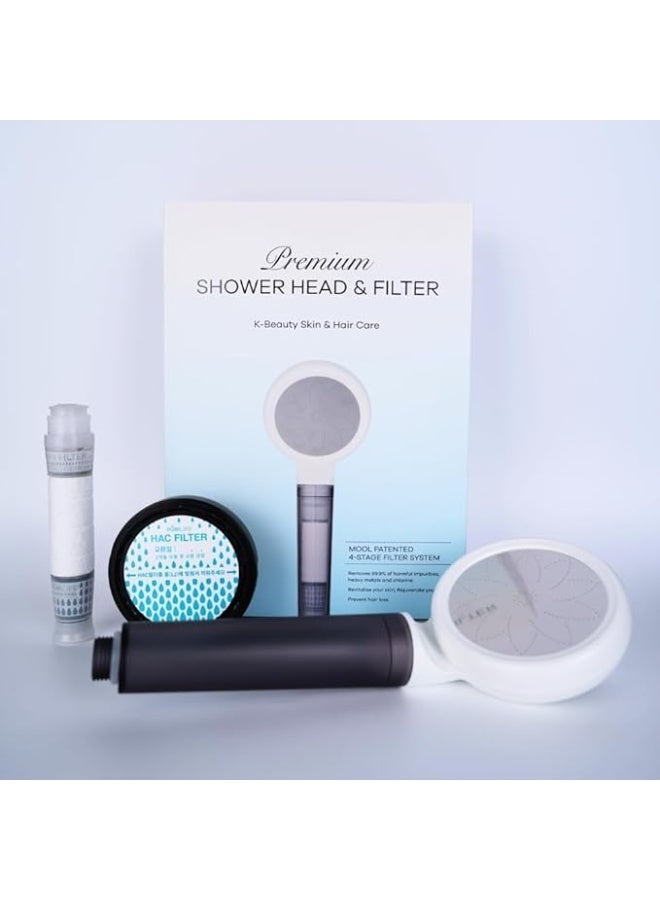 مول رأس دش مول وفلتر دش (تقنية فلتر 4 خطوات K-BEAUTY) (مجموعة مول الأساسية للاستحمام النقي) - Image 1