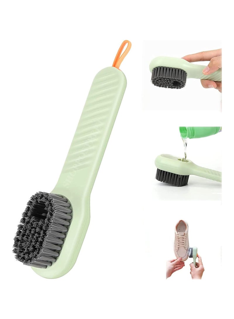 Plastic Soap Dispensing Cleaning Brush With Handle | Scrubbing Reusable Washing Shoe Brush For Shoes Clothes Cleaning | Pack Of 1 - Image 1