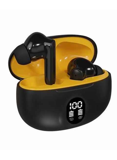 Wireless Bluetooth Earbuds, Headphone & Earphones with Active Noise Cancelling, Deep Bass, LED Power Display, Stereo Sound, Black