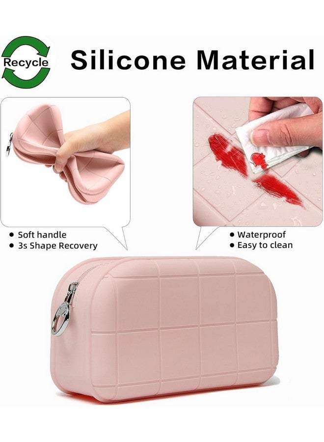 DROPOSALE Silicon Pen Pouch Keep Your Writing Essentials Organized and Visible Best for Student Exams Pack of 1 (Silicon Pink) - Image 4