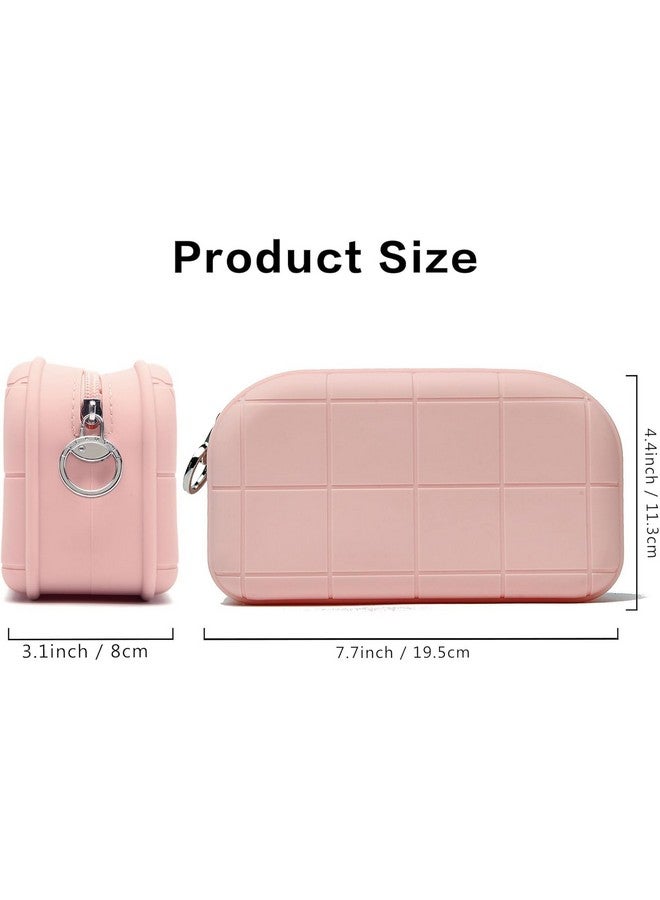 DROPOSALE Silicon Pen Pouch Keep Your Writing Essentials Organized and Visible Best for Student Exams Pack of 1 (Silicon Pink) - Image 2