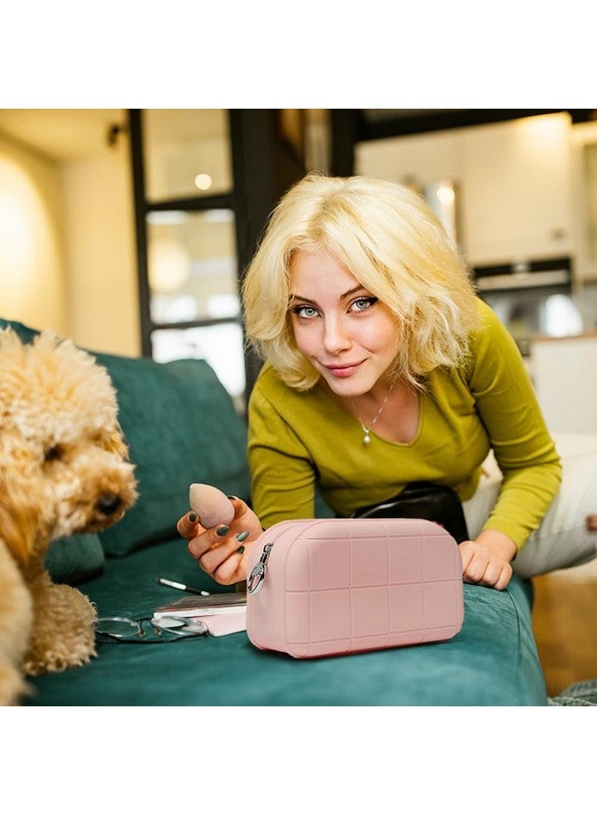 DROPOSALE Silicon Pen Pouch Keep Your Writing Essentials Organized and Visible Best for Student Exams Pack of 1 (Silicon Pink) - Image 5