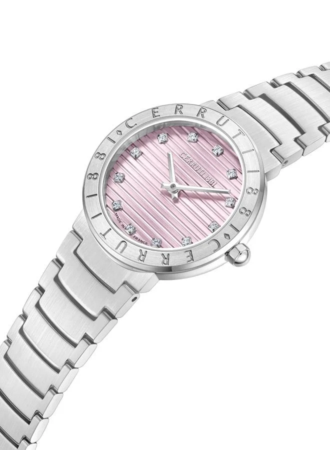 شيروتي 1881 Filiano Analog Pink Watch For Women Sapphire Coated Flat Glass And Stainless Steel Bracelet 30mm Water Resistant 5 ATM - CIWLA0043201