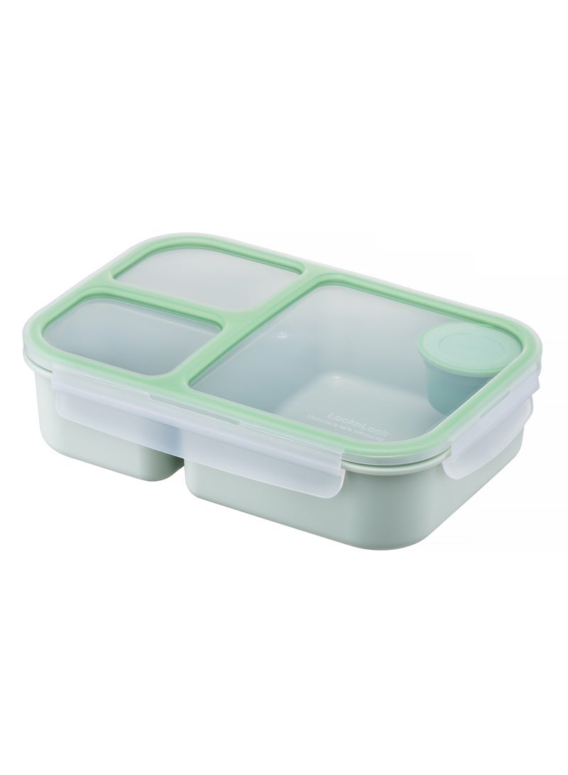 لوك آند لوك علبة غداء لوك لوك تو جو سعة 980 مل بنكهة النعناع - مقاومة للتسرب، صغيرة الحجم، آمنة للاستخدام في الميكروويف - Image 2