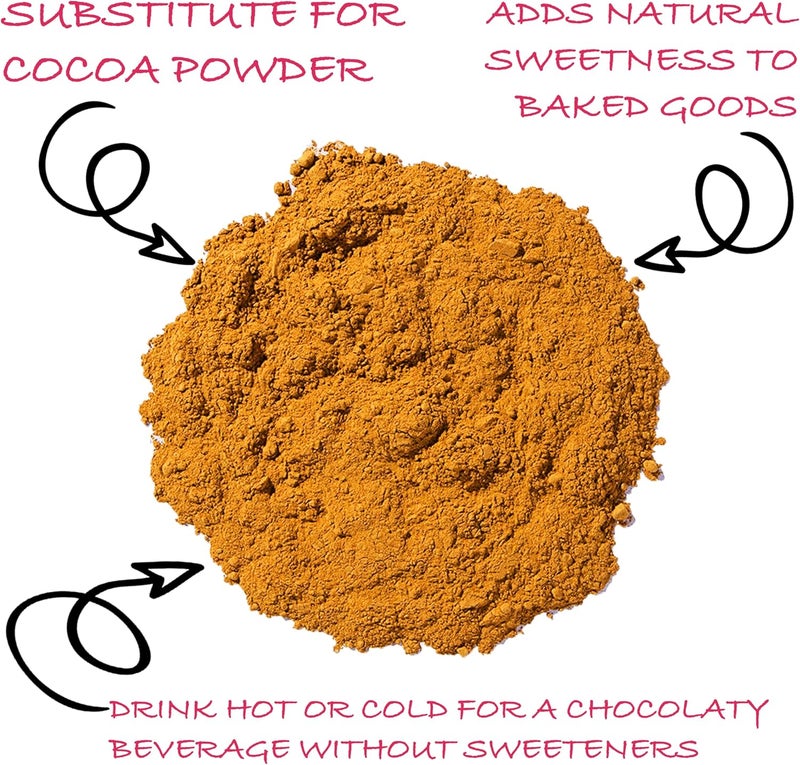 Worldwide Botanicals مسحوق الخروب العضوي من Worldwide Botanicals - تحميص متوسط، خالي من الغلوتين، منخفض الدهون، بديل صحي للشوكولاتة، 1 رطل - Image 3