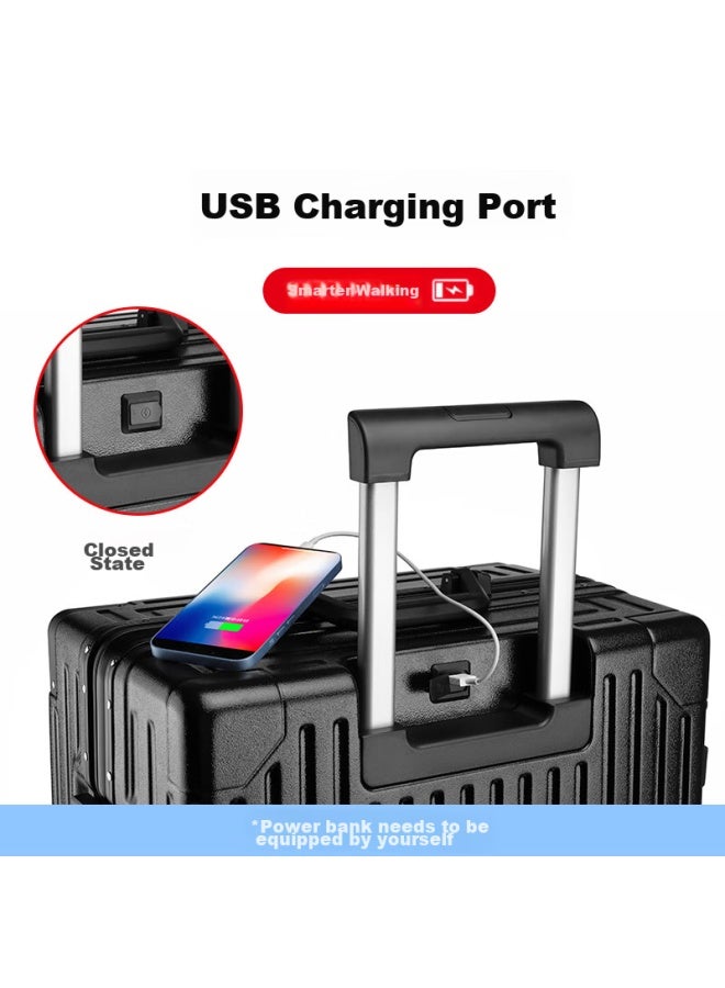 Pepsi Aluminum Frame Suitcase For Men And Women, 22-inch Large Capacity Travel Luggage With Spinner Wheels, Student Business Trolley Case With Password Lock - Image 3