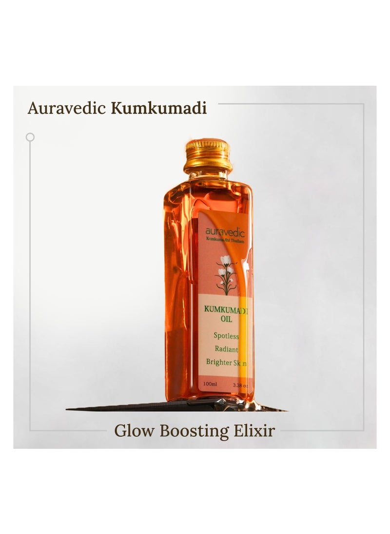 Auravedic - Auravedic Kumkumadi Oil, 100 Ml. Kumkumadi Face oil for Glowing Skin. Kumkumadi Tailam from kerala. - Image 1