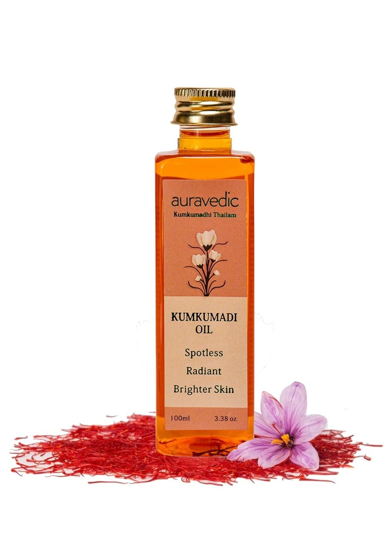 Auravedic - Auravedic Kumkumadi Oil, 100 Ml. Kumkumadi Face oil for Glowing Skin. Kumkumadi Tailam from kerala. - Image 1