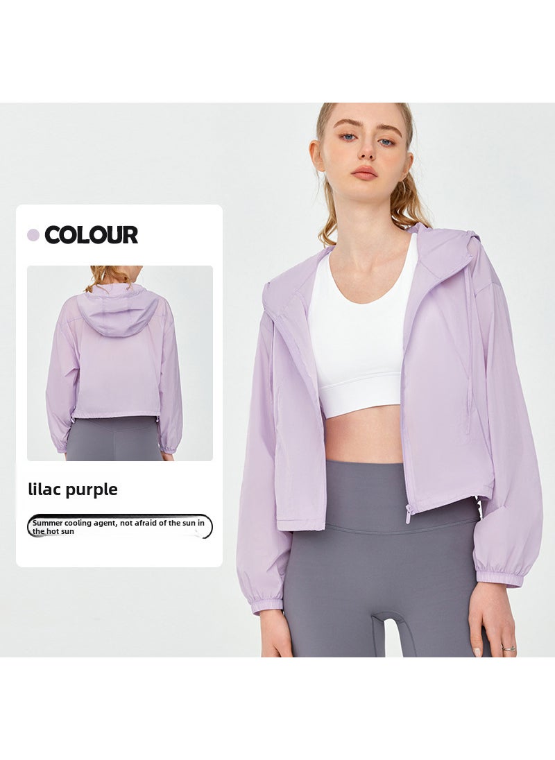 Generic New Summer SPF Womens UPF50+ Lightweight Breathable Sun Protective Jacket Lilac 