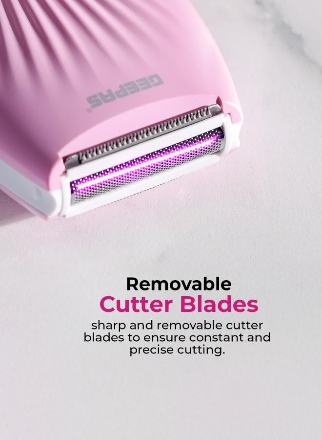 GEEPAS Rechargeable Electric Mini Lady Shaver White and Pink - Image 5