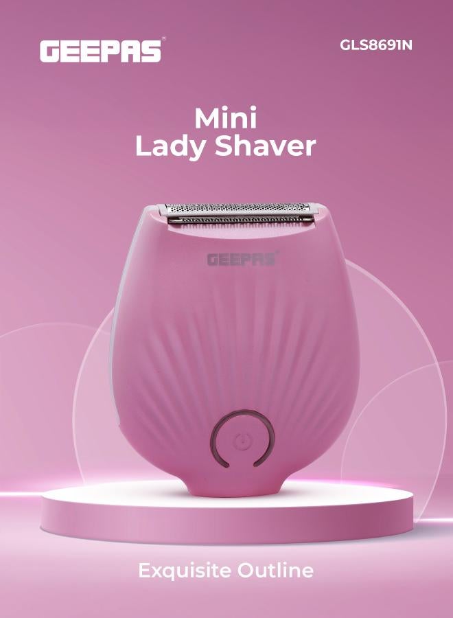 GEEPAS Rechargeable Electric Mini Lady Shaver White and Pink - Image 2