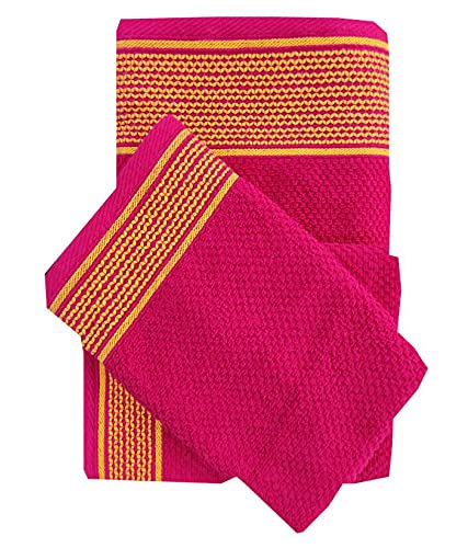 TIQH Organic Cotton 400 GSM Thick and Plush Hand Gym Workout Hand Towel Set of 2