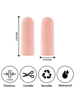 HY 12 PCS Finger Cots - Finger Protectors Gel Finger Gloves Covers Fingertip Sleeves Guards for Cracked Skin, Trigger Finger and More, Large Size  - Image 2