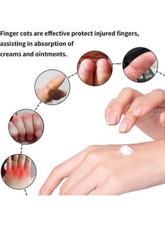 HY 12 PCS Finger Cots - Finger Protectors Gel Finger Gloves Covers Fingertip Sleeves Guards for Cracked Skin, Trigger Finger and More, Large Size  - Image 5